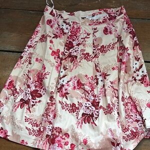 Alex Marie Floral A-Line Skirt in Pink and Cream